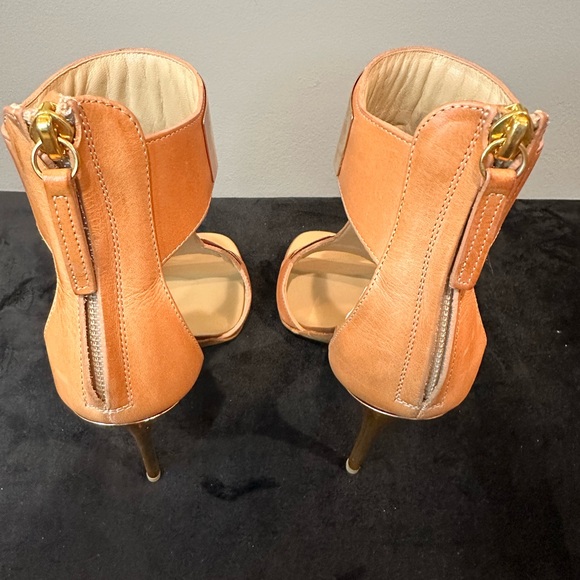 Giuseppe Zanotti Tan and Rose Gold Mirror Metal heels - Like New EU 36.5 - Picture 7 of 11